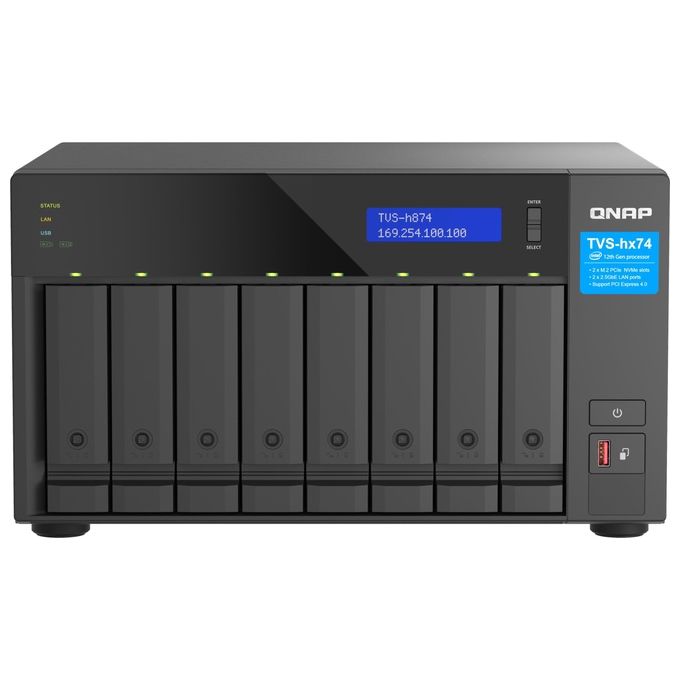 QNAP TVS-H874-I5-32G TVS-h874 NAS Tower Intel Core i5 32 GB DDR4 0 TB QuTS hero colore Nero