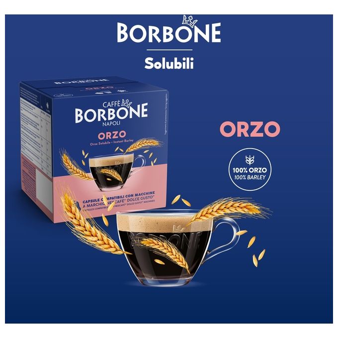 Borbone Dolce Re Orzo Sacchetto 16 Capsule Compatibili Dolce Gusto