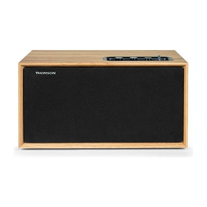 Thomson WS502 Cassa Acustica Bluetooth 5.0 100W Ingresso RCA USB AUX-IN Uscita Subwoofer Scatola in Legno colore Nero