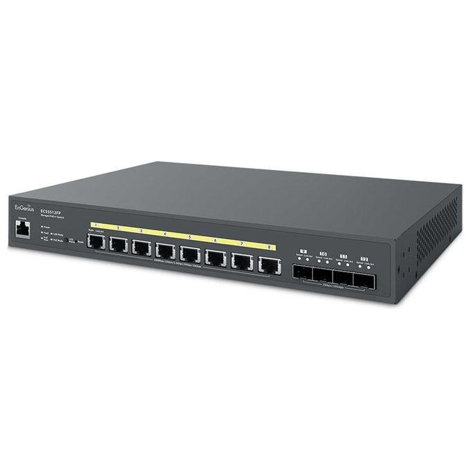 EnGenius ECS2512FP Switch di Rete Gestito L2+ 8 Porte 2.5GbE PoE 240W 4x10G SFP+ colore Nero