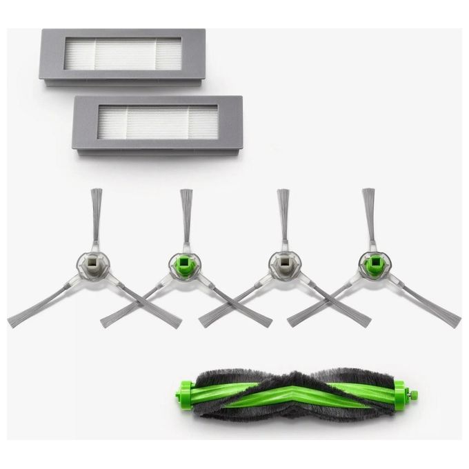 IRobot 4812262 Roomba Combo j7 j7+ j9 j9+ Kit Accessori 3 Filtri Alta Efficienza 3 Spazzole Laterali 3 Panni Microfibra colore Grigio