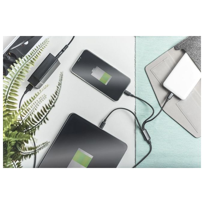 Digitus cavo di ricarica 3 in 1, usb a, lighning + micro usb + usb-c