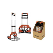 BRIXO FRA-280386 Kompact Carrello Pieghevole in Alluminio Portata 60 Kg Dimensioni Aperto 40x40xH90-100 cm Chiuso 5x38xH63 cm colore Arancione