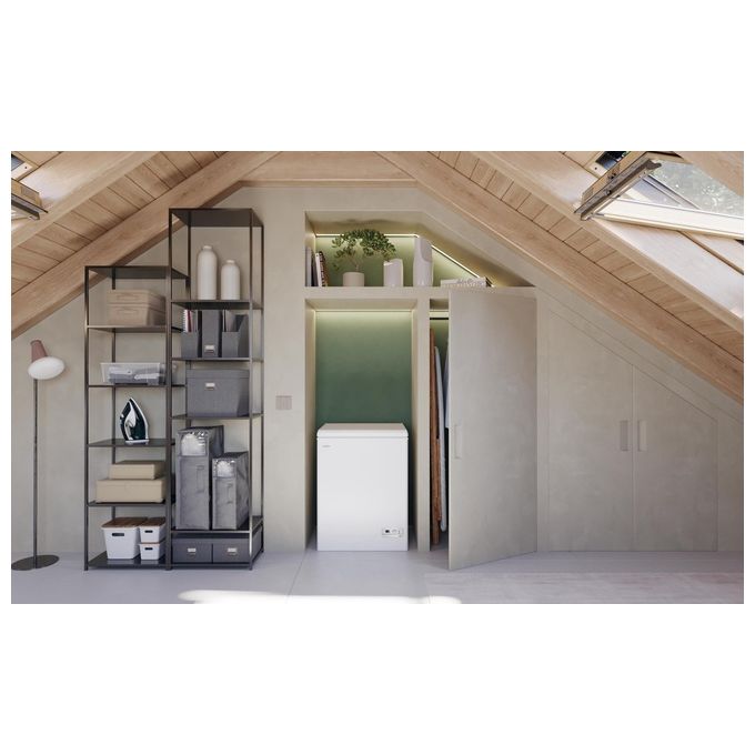 Candy CHAE1452E Artico Congelatore a Pozzetto 137 L 84,5 cm Classe E 39 dB Congelamento Rapido colore Bianco