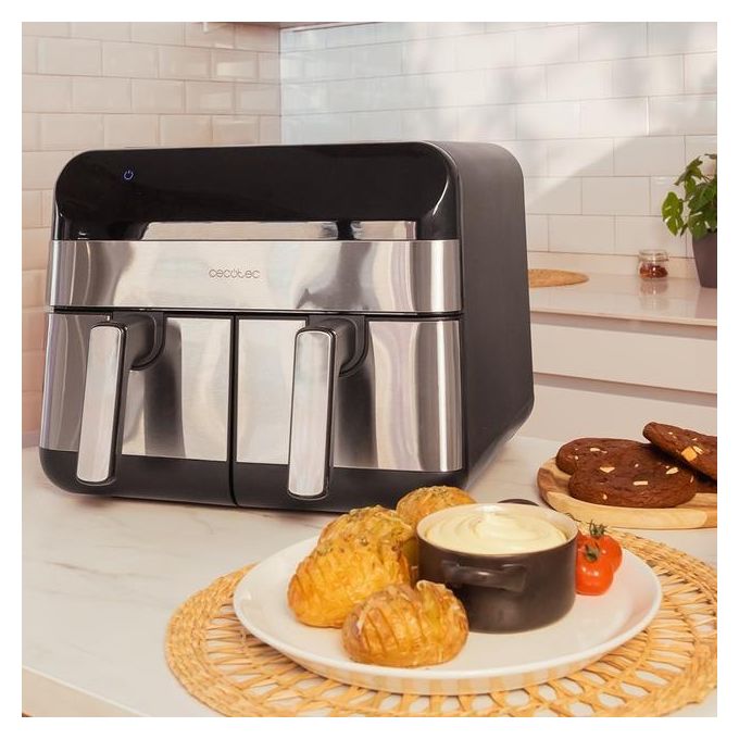 Cecotec 03489 Advance 9000 Friggitrice ad aria 9 L 2800 W 8 programmi Touch colore Nero Acciaio inox
