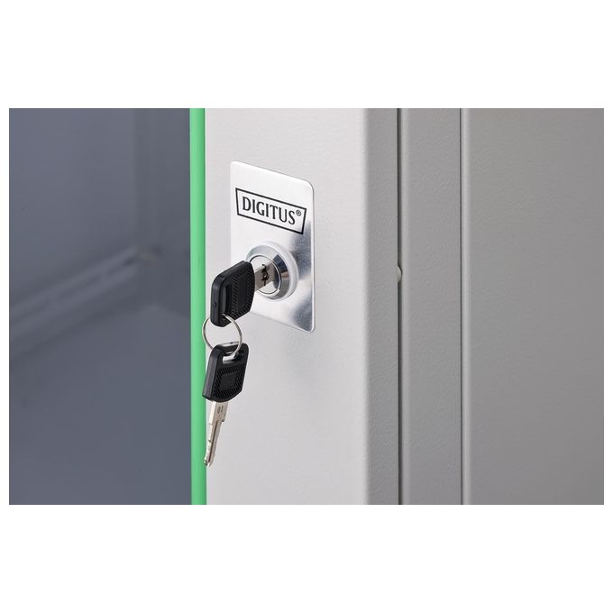 Digitus DN-19 16U-6-6-EC Serie Dynamic Basic Custodia a Parete 16U Capacita' 60 Kg IP20 Vetro Acciaio colore Grigio