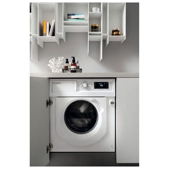 Whirlpool BI WMWG 71483E EU N Lavatrice da incasso Frontale 7 Kg 1400 rpm Classe D Motore Inverter FreshCare+ AquaStop (82x60x55 cm) colore Bianco