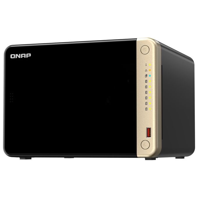 Qnap TS-664-8G NAS Tower 6 Bay Intel Celeron N5095 8 GB DDR4 2x 2.5GbE LAN HDMI 4K colore Nero