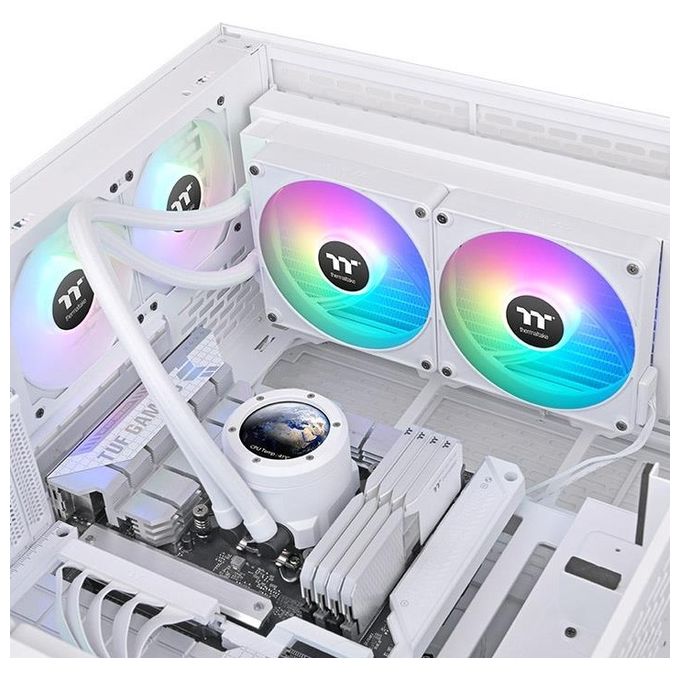 Thermaltake 799983 TH280 V2 Ultra EX ARGB Raffreddatore a Liquido All-In-One con Display LCD 2.1'' 480x480 e Illuminazione RGB Indirizzabile colore Bianco