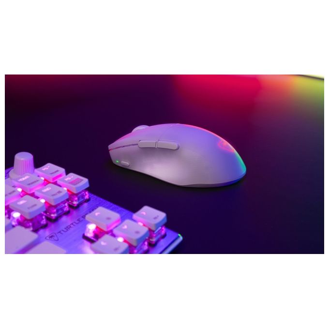 Turtle Beach TBM-1102-15 Pure Air Mouse da gioco wireless ultraleggero 54 g sensore 26000 DPI batteria 125 ore connessione 2,4 GHz Bluetooth colore Bianco