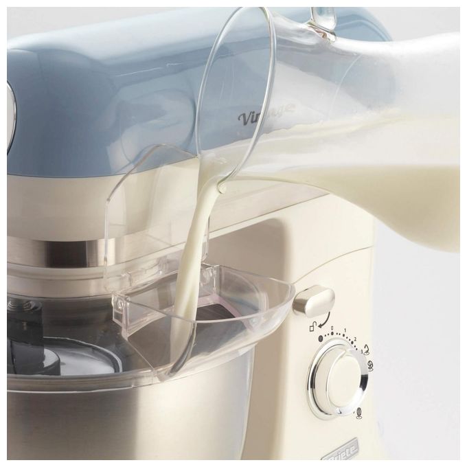 Ariete 1588 Vintage Impastatrice Planetaria Capacita' 5,5 Litri Potenza 2400W 7 velocita' Azzurro Pastello-Bianco