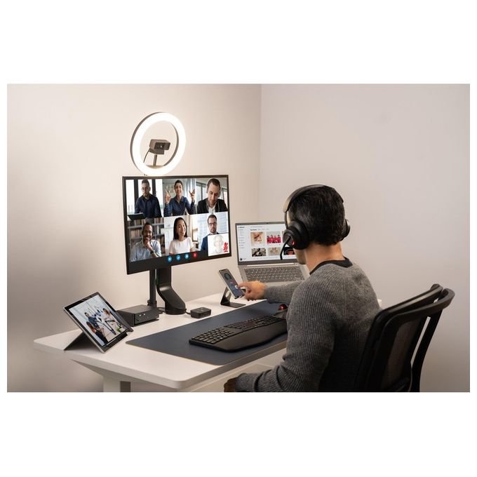 Kensington K83452WW Cuffie over-ear Bluetooth H3000 Cancellazione Rumore Attiva con AI Durata Batteria 60 h Connessione Bluetooth 5.2 colore Nero