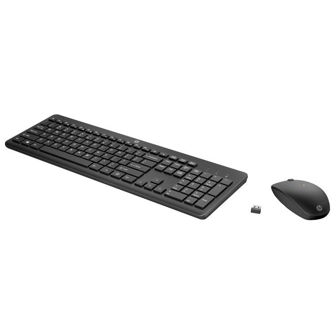HP 1Y4D0AA#ABZ Combo Kit Tastiera e Mouse Wireless 235 Full-size Layout Italiano 1600 dpi colore Nero