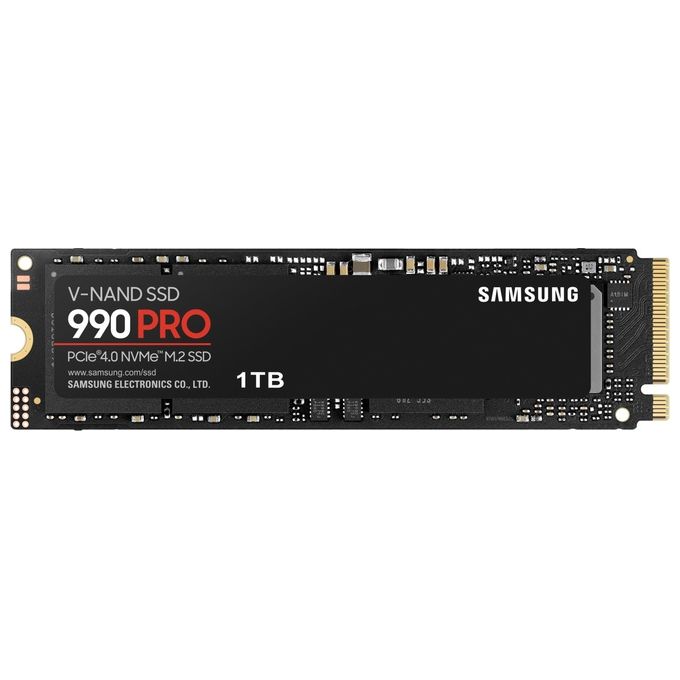 Samsung MZ-V9P1T0BW 990 PRO SSD Interno NVMe M.2 1TB PCIe 4.0 x4 Lettura 7450 MB-s Scrittura 6900 MB-s V-NAND MLC