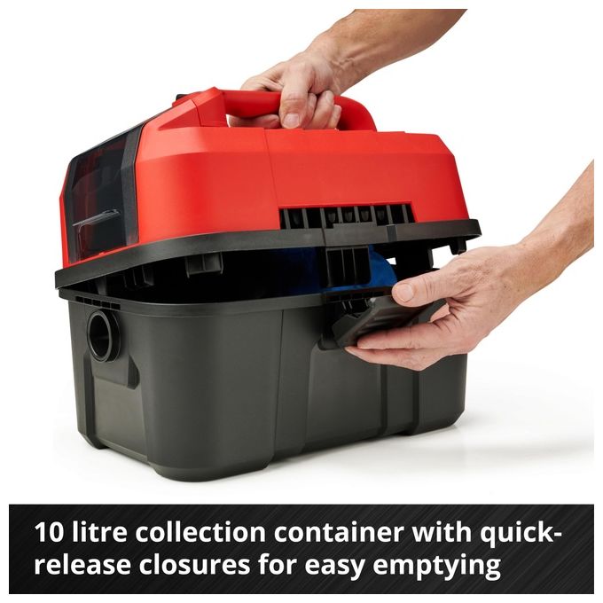 Einhell Aspiratutto A Batteria Te-Vc 18-10 Li (Batteria Non Inclusa)