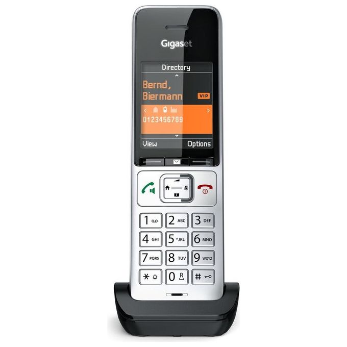 Gigaset S30852-H3061-R101 COMFORT 500HX Telefono Analogico DECT con Display TFT a Colori 2.2'' Vivavoce Identificatore di Chiamata colore Nero Argento
