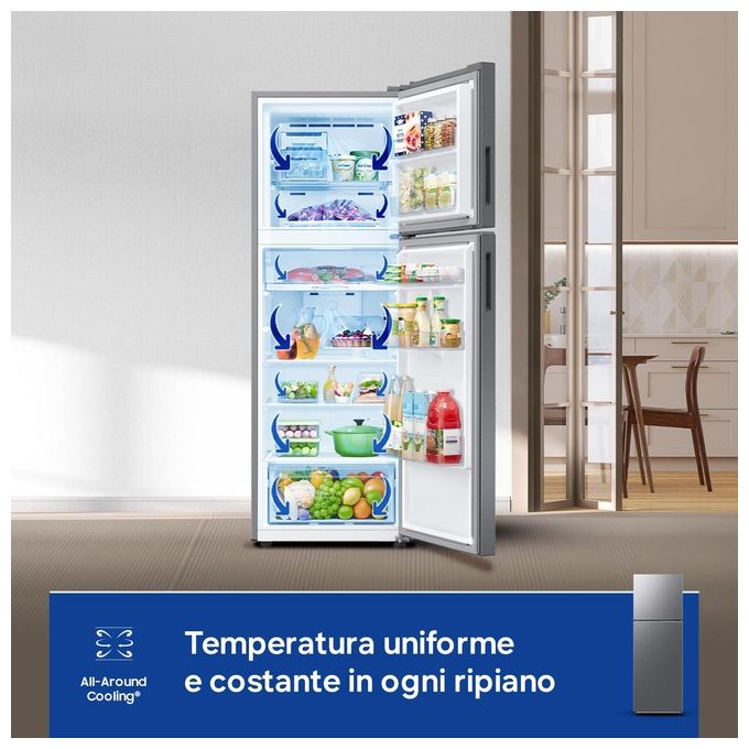 Samsung RT31CG5624S9 EcoFlex AI Frigorifero Doppia Porta 305 L 171,5 cm Classe E 39 dB No Frost Wi-Fi colore Acciaio Inox