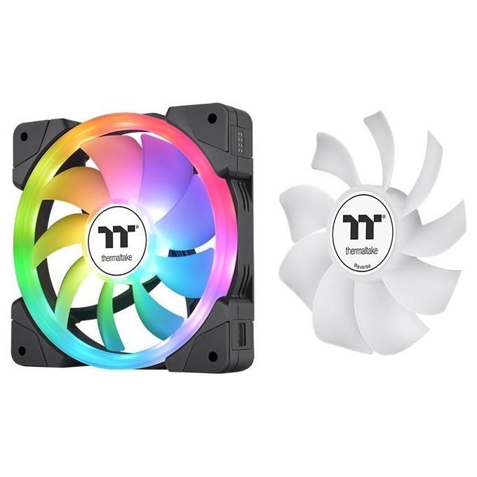 Thermaltake CL-F167-PL12SW-A SWAFAN EX12 ARGB Ventola per Case PC 12 cm 3 Pezzi con Illuminazione ARGB e Connessione Magnetica colore Bianco