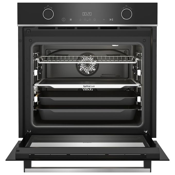 Beko 7768287623 bPRO500 Forno da incasso multifunzione 72 L Classe A+ SplitandCook AeroPerfect (59.4x56.7x59.5 cm) colore Acciaio inox