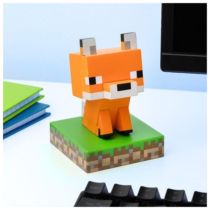 Paladone PP13275MCF Icons Minecraft Fox Lampada da Scrivania a batterie AAA 11 cm colore Multicolore
