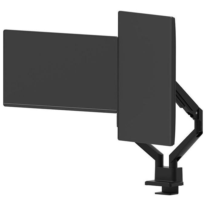 Neomounts DS70-250BL2 NEXT Slim Braccio per Monitor 2 Schermi Fino a 32'' Regolazione Molla a Gas 180° Stop colore Nero