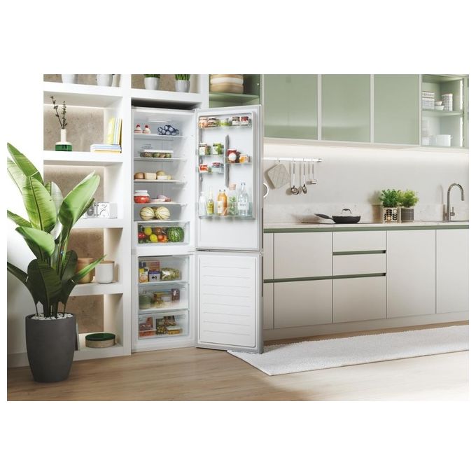 Candy CCE4T620DS Fresco Frigorifero Combinato 377 L 200 cm Classe D 38 dB Total No Frost Wi-Fi colore Argento