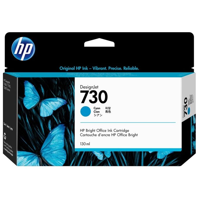 HP 730 cartuccia inchiostro originale 130 ml Ciano  DesignJet T1700, T1700 PostScript, T1700dr, T1700dr PostScript