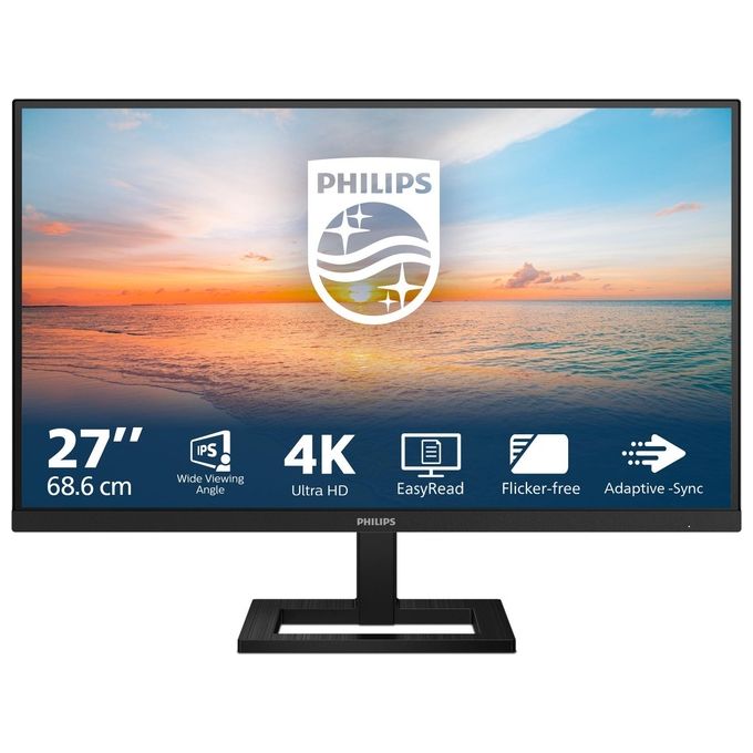 Philips 27E1N1900AE-00 Serie 1000 Monitor PC 27'' 4K Ultra HD IPS LCD 350 cd-m² HDR10 USB-C 65W HDMI 2.0 colore Nero