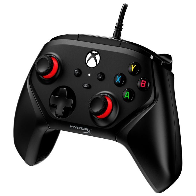 HyperX 6L366AA Clutch Gladiate Controller di gioco cablato con licenza ufficiale Xbox Pulsanti programmabili Trigger Lock Doppi motori Rumble Jack 3.5 mm colore Nero