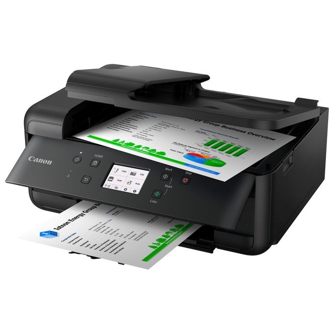 Canon PIXMA TR7650 Stampante Multifunzione 4 in 1 Getto d'Inchiostro 5 Cartucce Wi-Fi Stampa Fronte Retro Automatica ADF LCD Touch 4800 x 1200 DPI colore Nero