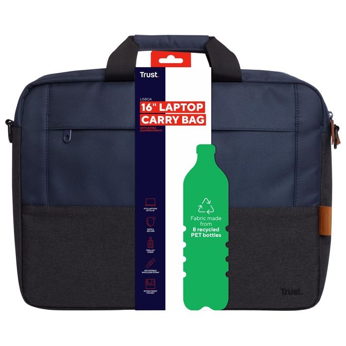 Trust Lisboa Valigetta Ventiquattrore per Laptop 16'' Blu