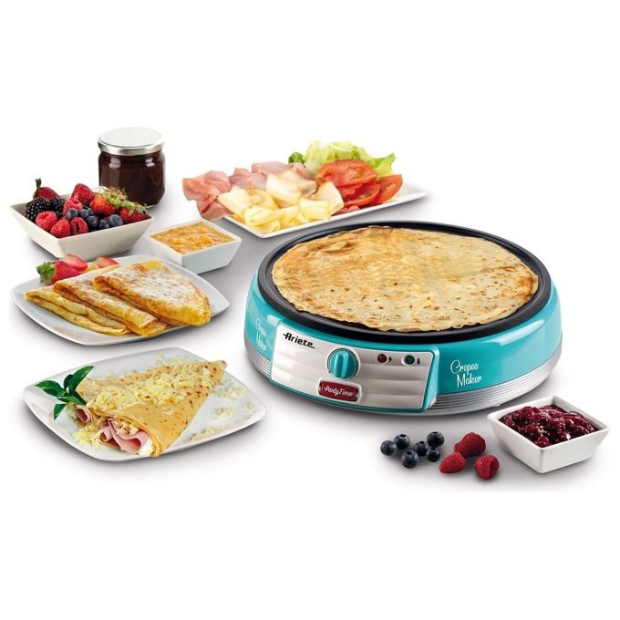 Ariete 0202 Crepiera Blu-Argento-Bianco 1000W