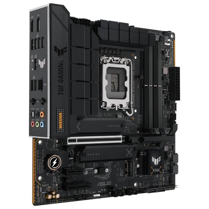 ASUS 90MB1HE0-M0EAY0 TUF GAMING B760M-PLUS WIFI II Scheda Madre Intel LGA 1700 mATX DDR5 PCIe 5.0 Wi-Fi 6E 2.5Gb Ethernet colore Nero