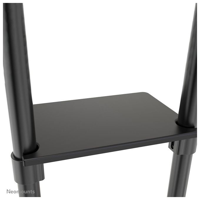 Neomounts NS-M1250BLACK Carrello TV 37-70'' Rotazione 90° Inclinazione Regolabile 4 Ruote con Freno Mensola Integrata VESA 200x200-600x400 mm Peso Max 70 Kg colore Nero
