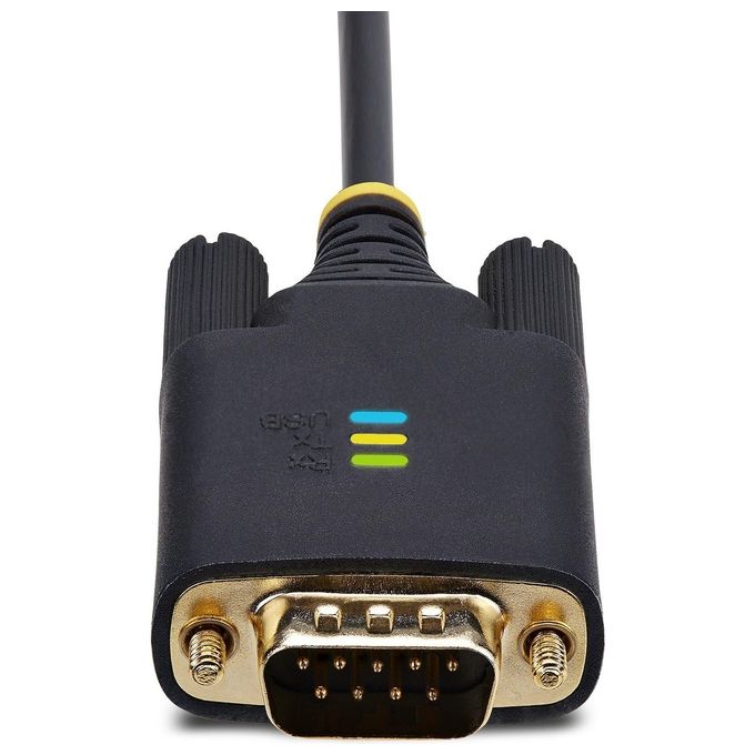 StarTech 1P10FFC-USB-SERIAL Cavo USB a Seriale RS232 3m con Chip FTDI Retention COM Viti e Dadi Intercambiabili LED di Stato colore Nero