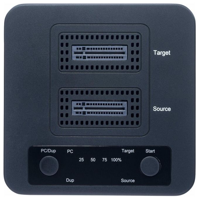 StarTech M2-HDD-DUPLICATOR-N1 Duplicatore di unita' M.2 NVMe 1:1 autonomo da 90 GBpm docking station per 2 drive M.2 USB-C 3.2 20 Gbps colore Nero