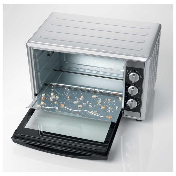 Ariete 986 Bon Cuisine 450 - Fornetto Elettrico 45 Lt con girarrosto. Funzione statica e ventilata. 6 modalita' di cottura. Timer fino a 60 min. Temp max 230°
