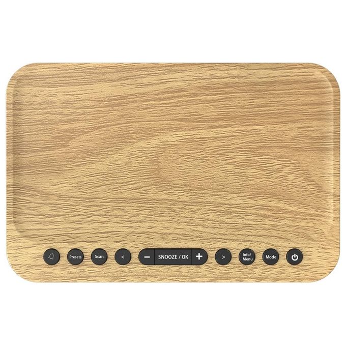 Kenwood CR-ST40DAB-M Radiosveglia Stereo DAB+ FM Bluetooth 5.3 3 Sveglie 6W USB colore Legno