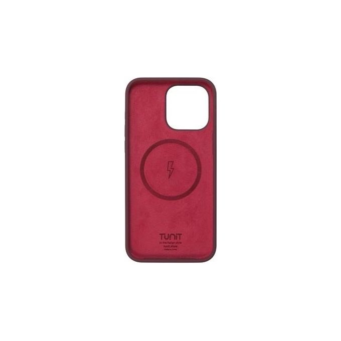 Tunit Cover in Silicone MagSafe Compatible con iPhone 15 Pro Plum