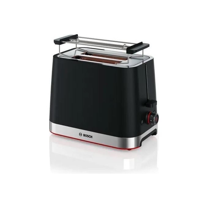 Bosch TAT4M223 MyMoment Tostapane 2 Fette 950W Griglia Scalda Panini 4 Livelli Doratura colore Nero Acciaio Inox