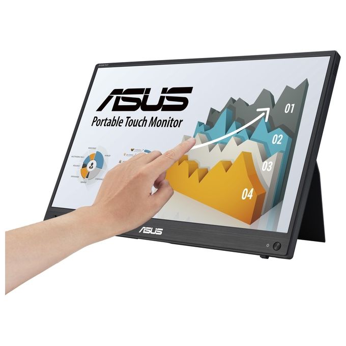ASUS 90LM0890-B01170 ZenScreen Monitor PC 39,6 cm (15.6'') 1920 x 1080 Pixel Full HD Touch Screen 10 Punti IPS Nero