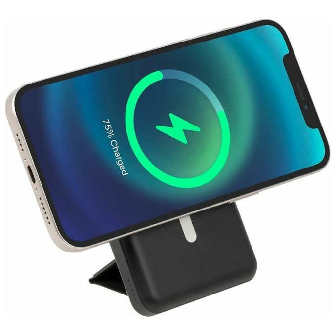 Rivacase VA2604 Power Bank MagSafe 10000 mAh Wireless Qi 15W QC PD 20W con Supporto Pieghevole