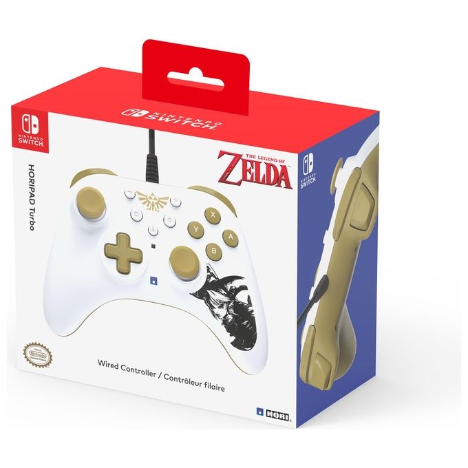 Hori Gamepad Horipad Turbo Wired Zelda Edition per Nintendo Switch