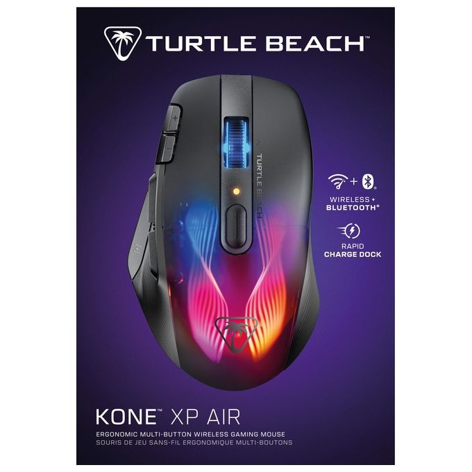 Turtle Beach TBM-1101-05 Kone XP Air Mouse da gioco wireless Sensore Ottico 19000 DPI Batteria 100 h Ricarica Rapida colore Nero