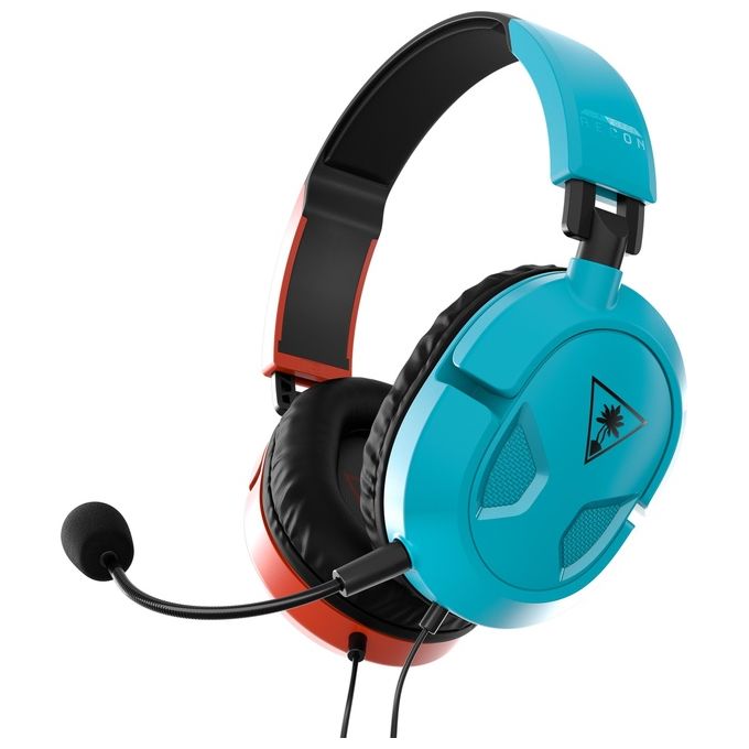 Turtle Beach Recon 50 Auricolare Cablato a Padiglione da Gaming Blu-Rosso