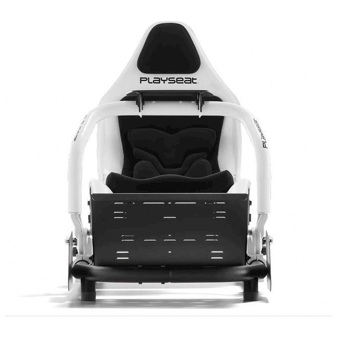 PLAYSEAT FO.00334 Formula Instinct Sedia da gaming universale con seduta imbottita in ecopelle regolabile per utenti fino a 163 Kg colore Nero Bianco