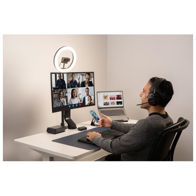 Kensington K83452WW Cuffie over-ear Bluetooth H3000 Cancellazione Rumore Attiva con AI Durata Batteria 60 h Connessione Bluetooth 5.2 colore Nero