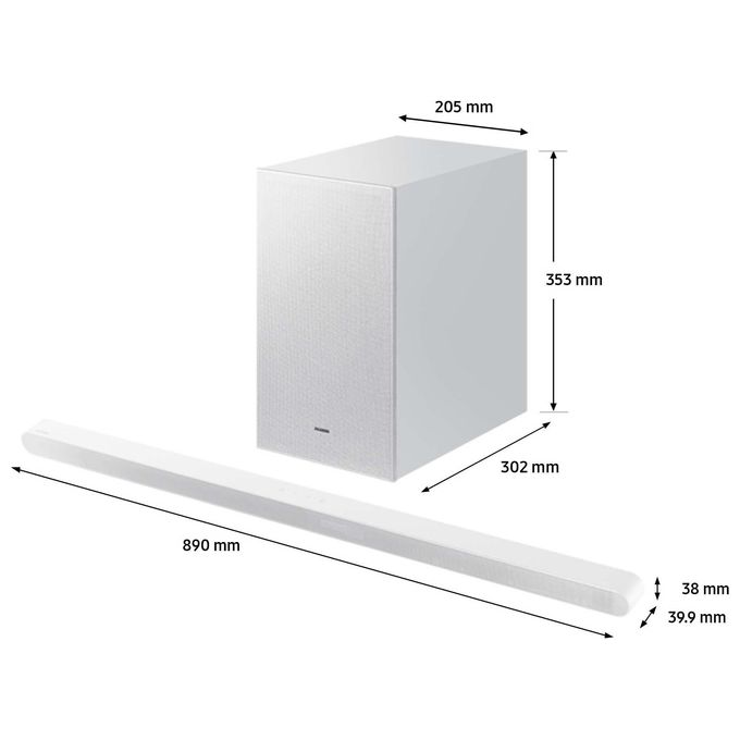 Samsung HW-S701D-ZF Serie S Soundbar 3.1 Canali Ultra Slim Dolby Atmos Wireless Q-Symphony 250W colore Bianco