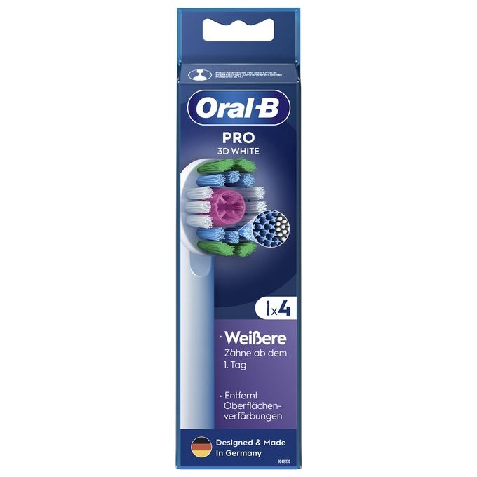 Braun Oral-B Testine di Ricambio Pro 3D Bianco 4 Pezzi