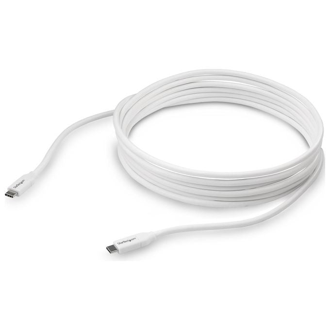 Startech Cavo Usb-C a Usb-C 5a Pd Bianco 4mt Conforme Usb-if